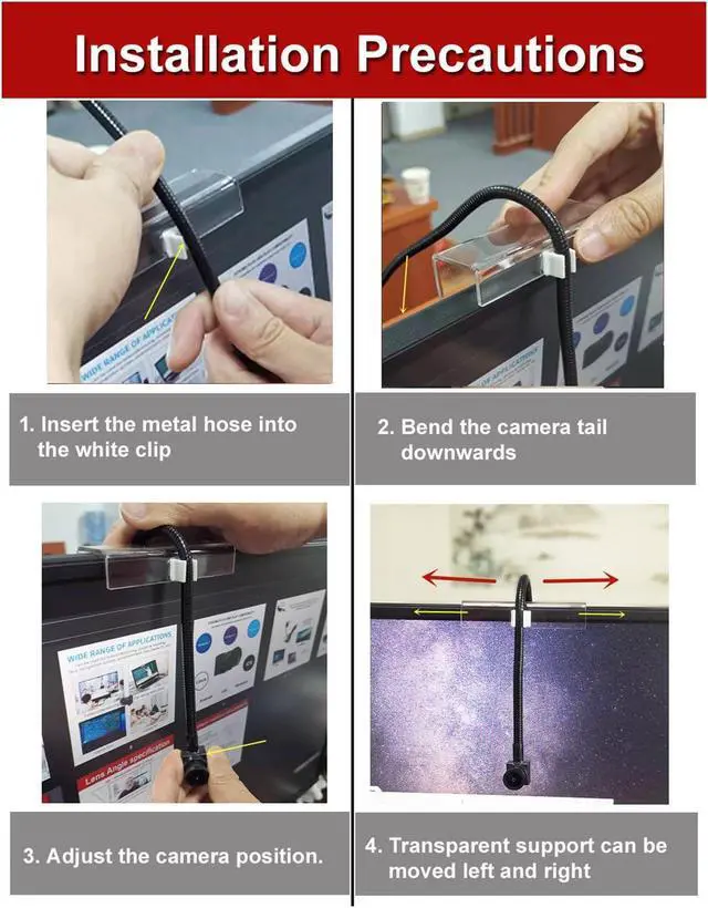 Alt view image 4 of 5 - Yunseity 1080P USB Center Webcam, Auto Focus Middle Screen Webcam for Better Eye, Built in Microphone, Plug & Play Eye to Camera for Laptops and PCs for Video Conferences