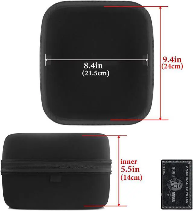 Alt view image 4 of 5 - Geekria Shield Case for Large-Sized Over-Ear Headphones, Replacement Hard Shell Travel Carrying Bag with Cable Storage, Compatible with Grado PS1000e, HiFiMAN HE6se Headsets (Black)