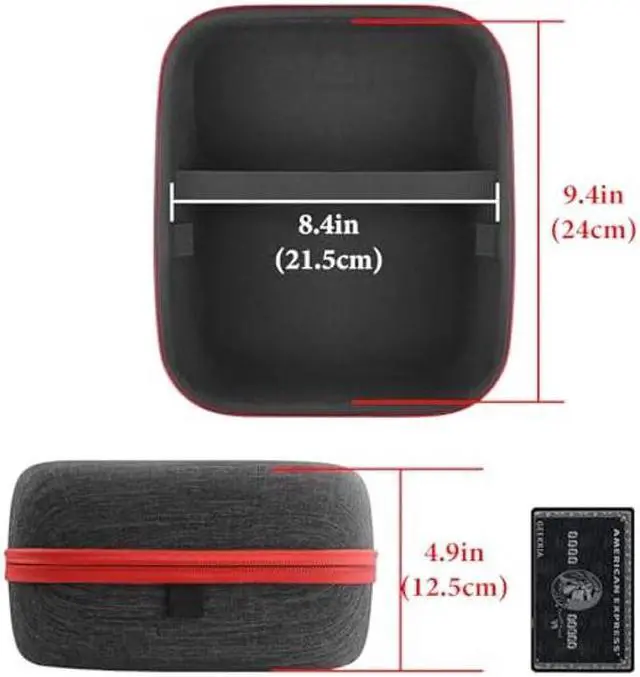 Alt view image 4 of 5 - Geekria Shield Headphones Case Compatible with HiFiMAN SHANGRILAjr, DevaPro, DEVA, SundaraC, Sundara, Arya, Ananda Case, Replacement Hard Shell Travel Carrying Bag with Cable Storage (Dark Grey)