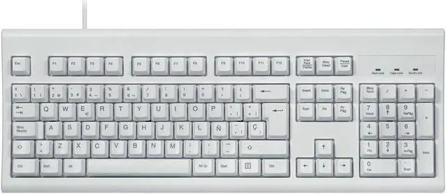 Main image of Perixx PERIBOARD-106 USB Keyboard - High Performance - High Curved Keys - Full-Size with Numeric Keyboard - Black - QWERTY Spanish