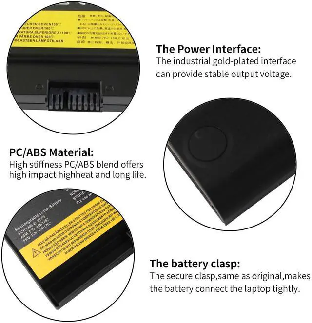 Alt view image 3 of 5 - Shyarweyy 45N1758 45N1762 45N1763 Batery for Lenovo 76+ Battery ThinkPad Edge E550 E550C E555 E560 E565 Series 3INR19/65-2 45R6758 45NYU63 45N15E9 45N1759 45N1760 45N1761 4X50G59217 4X50G53717