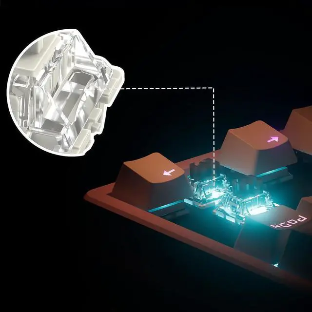 Alt view image 4 of 5 - DRAOZA Gateron Pro 2.0 Switch 3-Pin Prelubricated RGB Yellow Red Brown Compatible MX Mechanical Keyboard (108pcs Pro 2.0 Red)