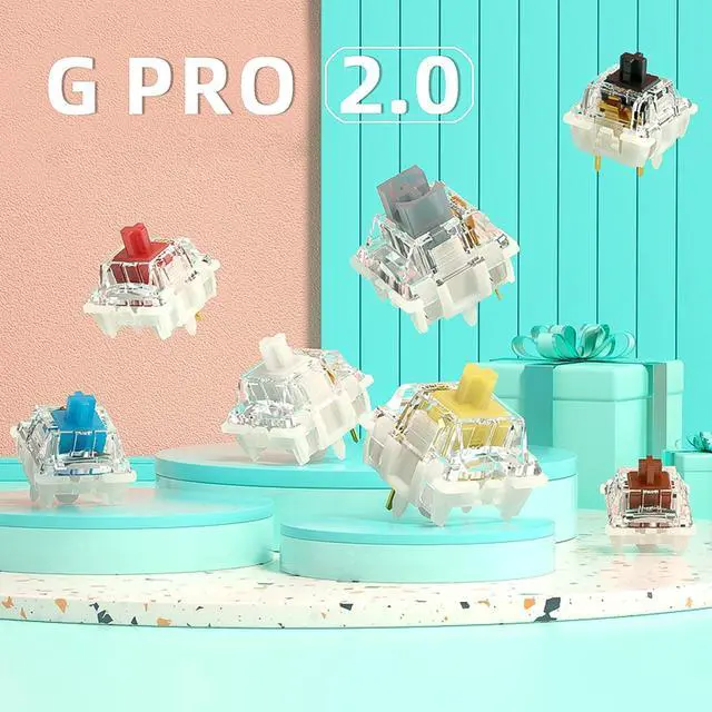 Alt view image 5 of 5 - DRAOZA Gateron Pro 2.0 Switch 3-Pin Prelubricated RGB Yellow Red Brown Compatible MX Mechanical Keyboard (108pcs Pro 2.0 Red)