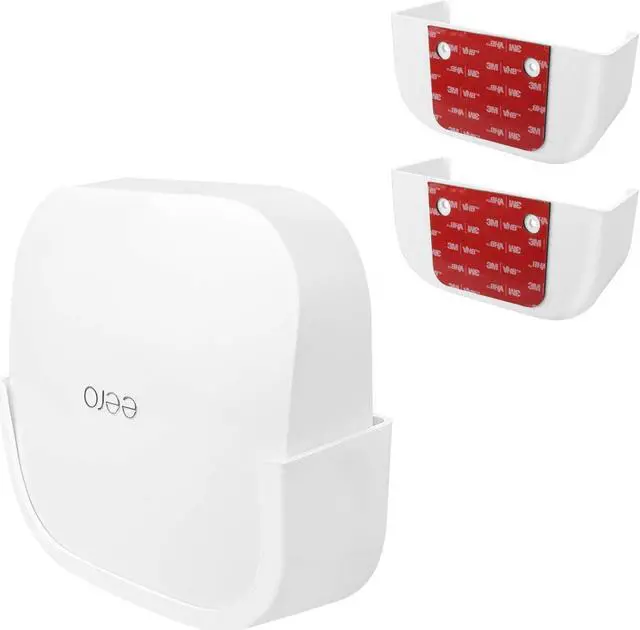 Main image of Screwless Wall Mount for eero Pro 6 tri-Band mesh Wi-Fi 6 Router Holder, No Tools Required, No Drilling, Easy to Install, Strong VHB Adhesive Mount by HOLACA (2 Pack)