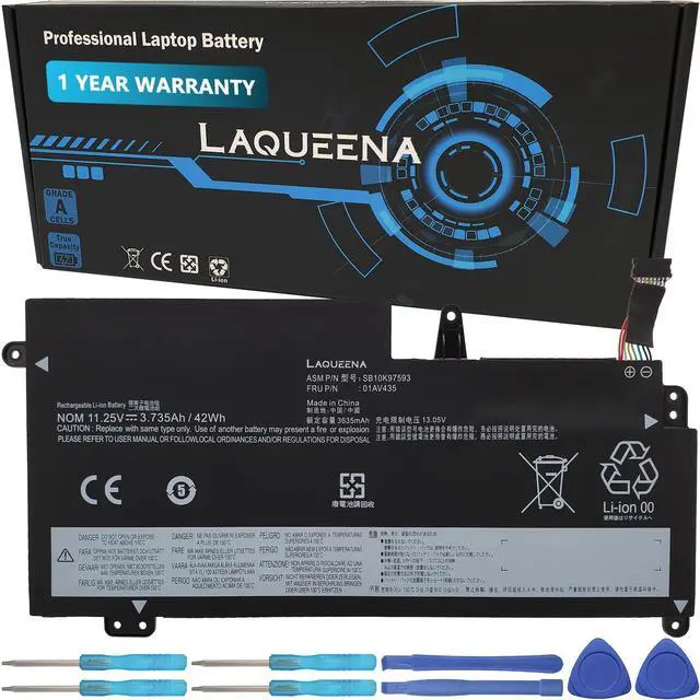 Main image of LAQUEENA SB10K97593 Laptop Battery Compatible with Lenovo ThinkPad 13 1st /2nd Gen 13 Chromebook S2 1st /2nd Gen Series SB10K97592 SB10K97594 SB10J78997 01AV400 01AV401 01AV402 01AV435 01AV436