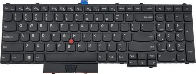 Alt view image 2 of 5 - Sierra Blackmon US Layout Notebook Keyboard for ThinkPad P50 p51 p70 Series Black Framed with no Backlight and Remote Control Lever