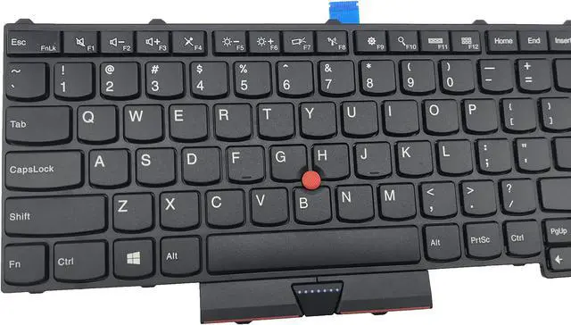 Alt view image 4 of 5 - Sierra Blackmon US Layout Notebook Keyboard for ThinkPad P50 p51 p70 Series Black Framed with no Backlight and Remote Control Lever