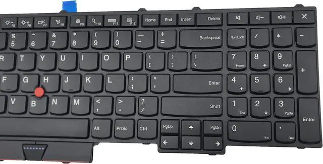 Alt view image 5 of 5 - Sierra Blackmon US Layout Notebook Keyboard for ThinkPad P50 p51 p70 Series Black Framed with no Backlight and Remote Control Lever