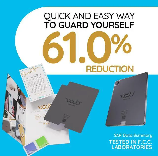 Alt view image 4 of 5 - WaveBlock iBlock Protection Sticker for iPad Air 3, Harm Blocker for Tablet, 5G Shield Reduction, Fits Beneath Case, Tested in FCC Certified Lab