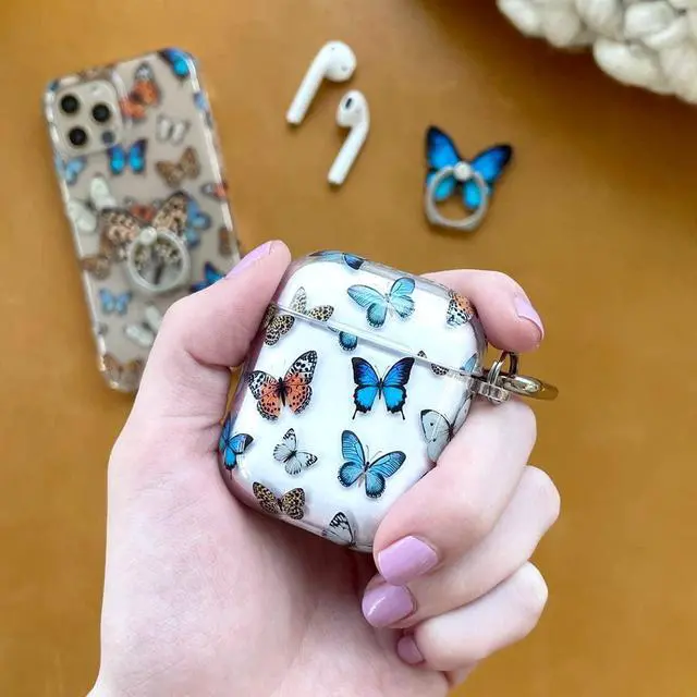 Alt view image 3 of 5 - Velvet Caviar Compatible with AirPods Case 2nd and 1st Generation - Cute Protective Hard Cover for Women - Butterfly Dreams