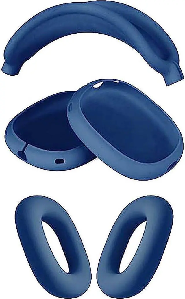 Alt view image 2 of 5 - SaharaCase Silicone Combo Kit Case for Apple AirPods Max Headphones [Rugged] Headphone Protection Antislip Grip Slim Fit (Blue)