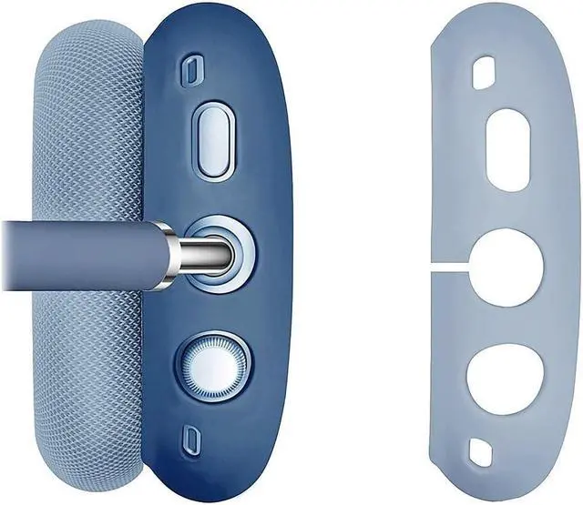 Alt view image 5 of 5 - SaharaCase Silicone Combo Kit Case for Apple AirPods Max Headphones [Rugged] Headphone Protection Antislip Grip Slim Fit (Blue)
