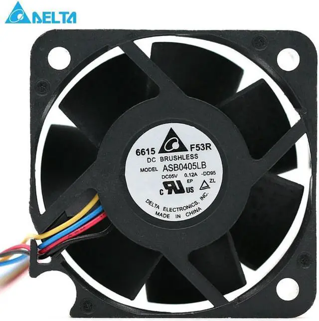 Main image of for delta ASB0405LB DC 5V 0.12A 40x40x15mm Server Square Cooling Fan pwm 4-Pin