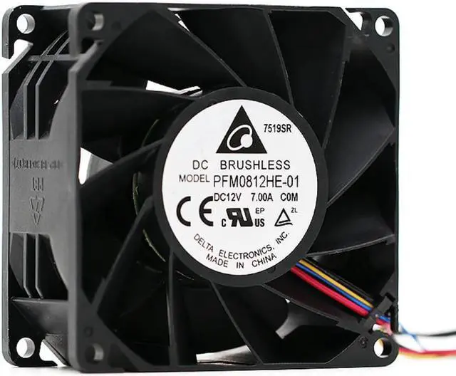 Main image of New for delta PFM0812HE-01 A01 DC 12V 7.00A 80x80x38mm Server powerful axial cooling Fan