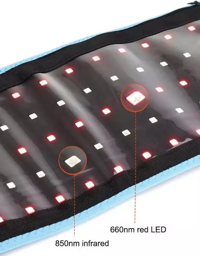 Alt view image 4 of 5 - COZING Led phototherapy belt wearable light therapy wrapred light healing belt for Muscle Back Shoulder Pain Relief Belt