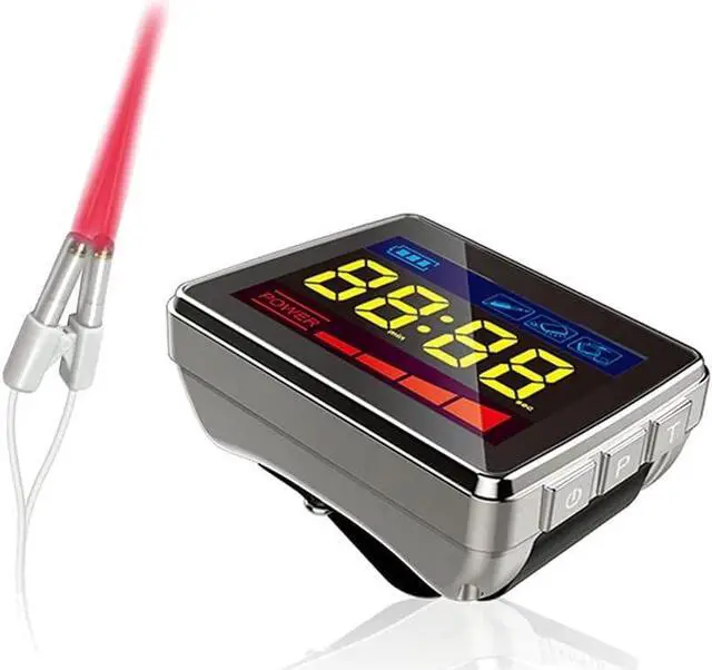 Main image of COZING 650nm Laser Watch care Anti hypertension laser therapy wristband laser reduce cholesterol prevent stroke Body pain Relief with Nasal and ear probe
