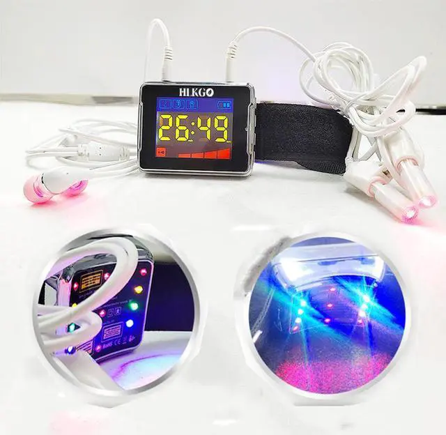 Alt view image 2 of 3 - COZING 4 Light LLLT Treatment Wristband cold laser Watch prevent diabetes care lower High Blood fat pain laser treatment sinus Rhinitis for stroke patients