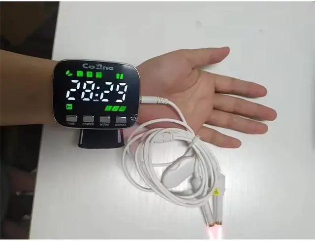 Alt view image 4 of 4 - COZING laser therapeutic watch 4 light high blood pressure laser therapy watch device blood pressure watch dr