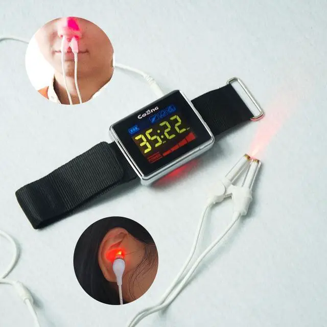 Alt view image 2 of 3 - COZING Home Use Low Level Laser Therapy Cold Laser acupuncture Therapy Semiconductor Laser Treatment Watch