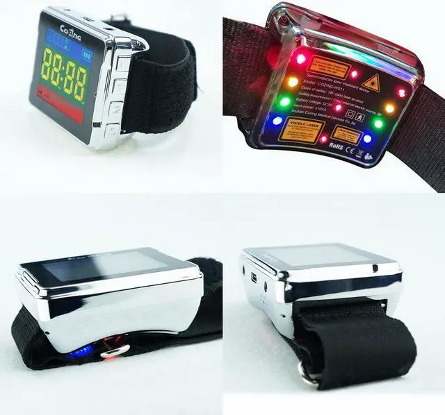 Alt view image 3 of 4 - COZING 4 Color Laser Therapy Acupuncture Watch for Sinusitis Sore Tinnitu
