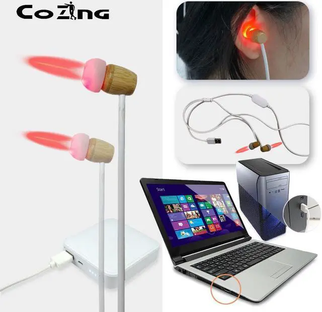 Alt view image 5 of 6 - COZING Tinnitus Ear Laser Therapy LLLT Irradiation Laser Physiotherapy Earplug Otitis Media Deafness Nose Rhinitis Sinusitis Treatment