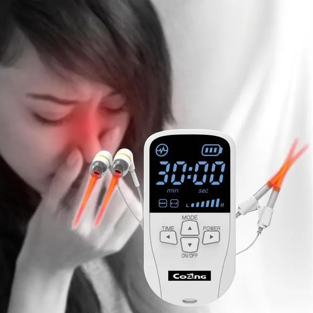 Alt view image 2 of 5 - COZING Intranasal Ear Red Light Therapy for Rhinitis, Tinnitus, Otitis Media Attached Nasal Probe Ear Probe