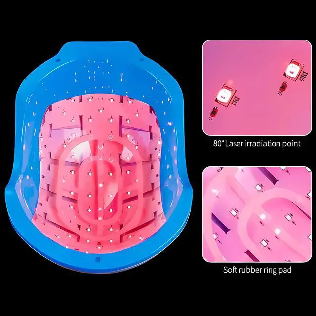 Main image of COZING 80pcs LED Diodes Red Light Hair Regrowth Cap 678nm Near-infrared Light Reduces Oiliness Strengthen Hair Roots Anti-Hair Loss Helmet