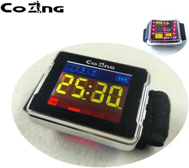 Alt view image 2 of 5 - COZING Portable Laser Therapy Wrist Watch Multifunctional 650nm Red Light Therapy ForHypertension, Hyperlipidemia