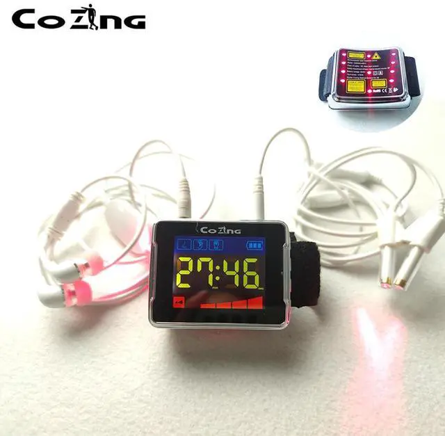 Alt view image 3 of 5 - COZING 650nm Cold Laser Watch Therapy Device Home Medical Tools Rhinitis For Hypertension, Hyperlipidemia