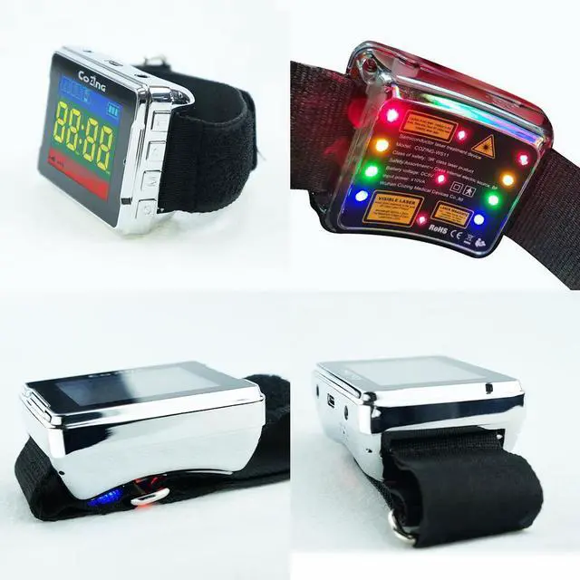 Alt view image 4 of 5 - COZING 650nm Laser Therapy Device Wrist Watch 4 light Hypertension Rhinitis Treatment