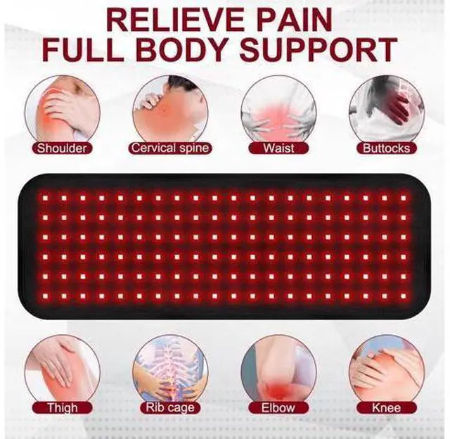 Alt view image 3 of 6 - COZING Wireless 660nm 850nm Vibration Arm Shoulder Abdominal Back Waist Massage Belt LED Light Therapy Body Massager