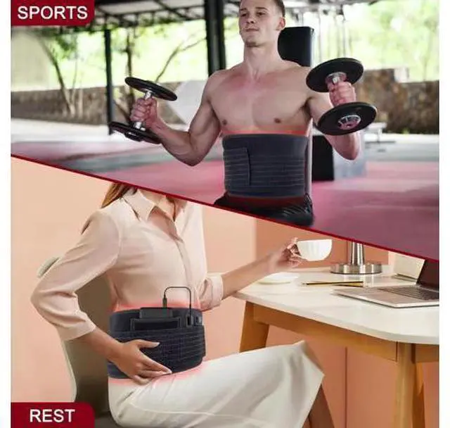 Alt view image 4 of 6 - COZING Wireless 660nm 850nm Vibration Arm Shoulder Abdominal Back Waist Massage Belt LED Light Therapy Body Massager