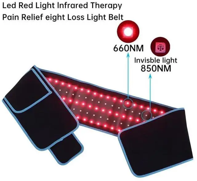 Alt view image 6 of 6 - COZING Wireless 660nm 850nm Vibration Arm Shoulder Abdominal Back Waist Massage Belt LED Light Therapy Body Massager