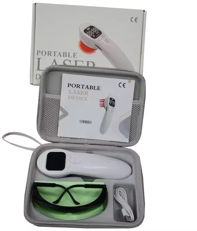 Alt view image 4 of 4 - Cozing Red Light Therapy Device for Shoulder Back Knee Joint Muscle Pain Relief, 3x808nm+14x650nm,  Handheld Cold Laser Therapy Device for Dogs Pet Horse
O