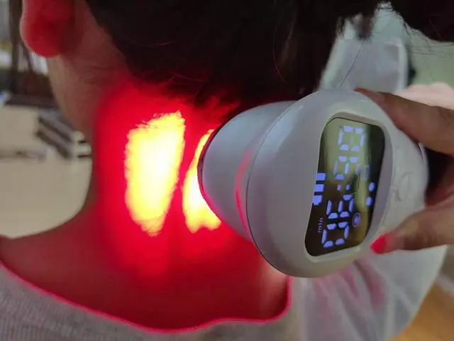 Alt view image 2 of 4 - Cozing Cold Laser Therapy Device with Tripod for Humans & Dogs,3x808nm+14x650nm lllt Low Level Laser Therapy Wand, LED Portable Red Infrared Light Therapy Machine for Joint and Muscles