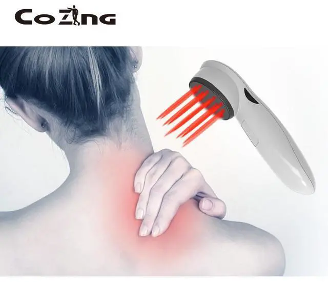 Alt view image 2 of 4 - Cozing Handheld Home Cold Laser Therapy Device for Dogs and Pets, Vet Infrared Red Light Treament Machine with 3x808nm+14x650nm, LLLT Physiotherapy Equipment Portable, Animals Teddy Chihuahua Puppy Ca
