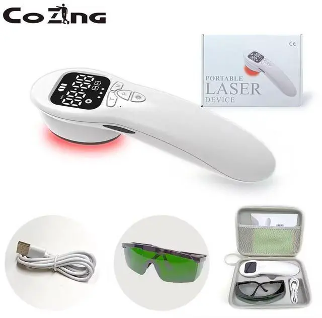 Alt view image 2 of 4 - Cozing Cold Laser Therapy Device for Dogs, 14x650nm+3x808nm, Handheld Red Light Therapy for Joint&Muscles Pain Relief, Pet Laser Therapy for Dogs Cats Horse, Helps Inflammation, Wound Healing
s