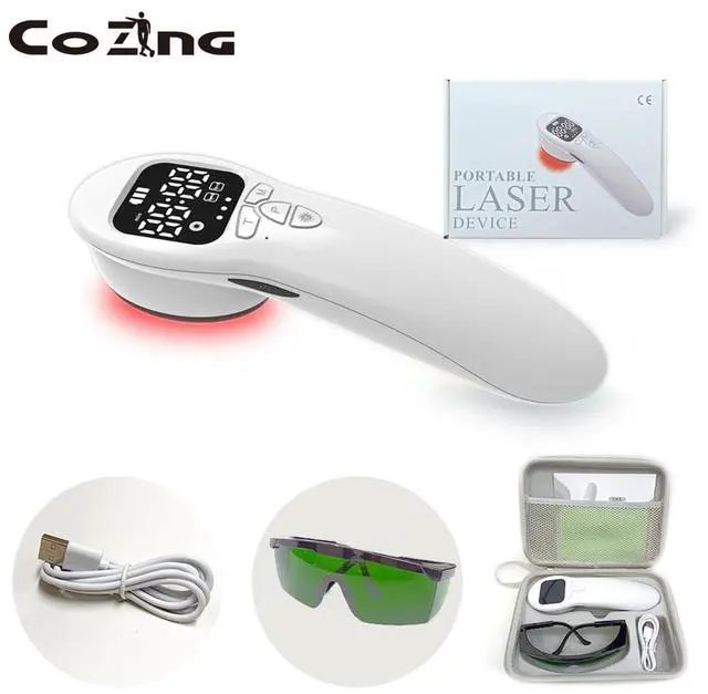 Alt view image 3 of 4 - Cozing Portable Near Infrared Light Laser Therapy Device in Pain Relief Red Light Therapy for Humans and Dogs for Back, Knees, Muscles, Wrists, Ankles, Shoulders with 3x808nm+14x650nm