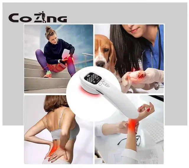 Alt view image 4 of 4 - Cozing Cold Laser Therapy Device for Dogs, 14x650nm+3x808nm, Handheld Red Light Therapy for Joint&Muscles Pain Relief, Pet Laser Therapy for Dogs Cats Horse, Helps Inflammation, Wound Healing
