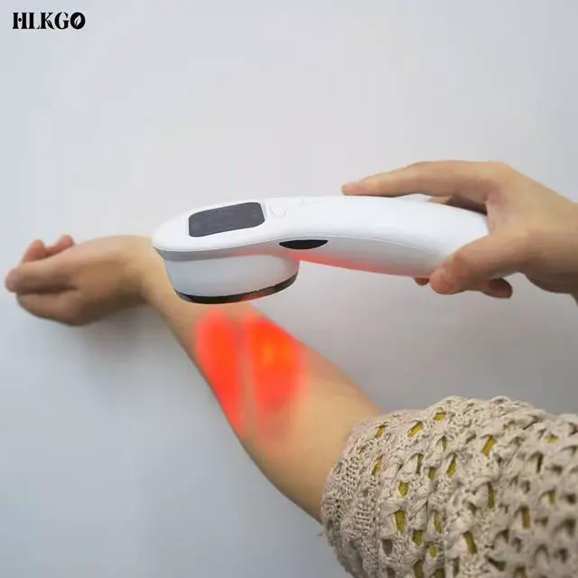 Alt view image 3 of 6 - Cozing Handheld Cold Laser Therapy Device with LED Display, Low Level Red Light Therapy for Dog Human Pain Relief Joint and Muscle, Body Back Shoulder Knee Pain,  14x650nm+3x808nm