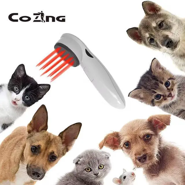 Alt view image 6 of 6 - Cozing Handheld Cold Laser Therapy Device with LED Display, Low Level Red Light Therapy for Dog Human Pain Relief Joint and Muscle, Body Back Shoulder Knee Pain,  14x650nm+3x808nm