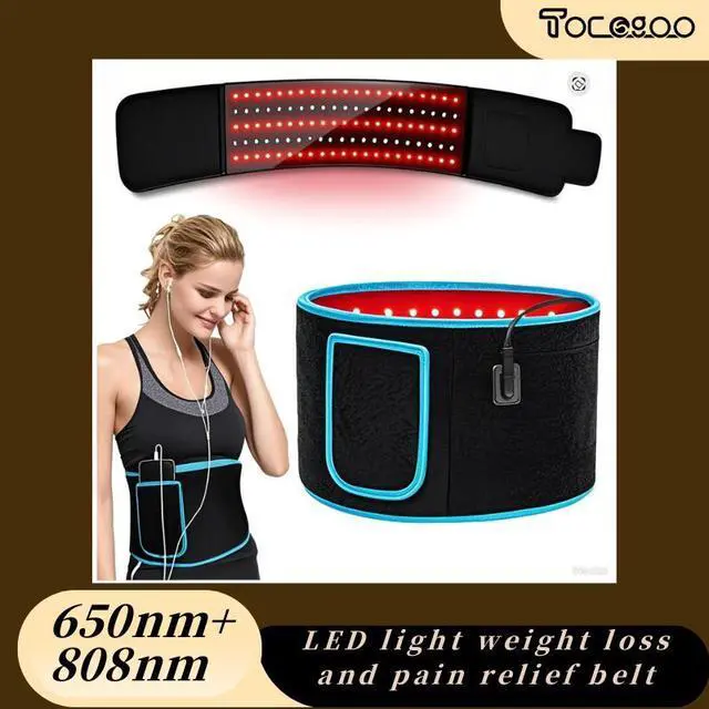 Alt view image 2 of 4 - COZING Red Light Therapy Belt, Infrared Light Therapy for Body, Wearable Wrap with Timer for Back Shoulder Waist Muscle Pain Relief, Improve Joint Inflammation, Red Light Therapy for Body