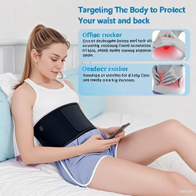 Alt view image 3 of 4 - COZING Red Light Therapy Belt, Infrared Light Therapy for Body, Wearable Wrap with Timer for Back Shoulder Waist Muscle Pain Relief, Improve Joint Inflammation, Red Light Therapy for Body