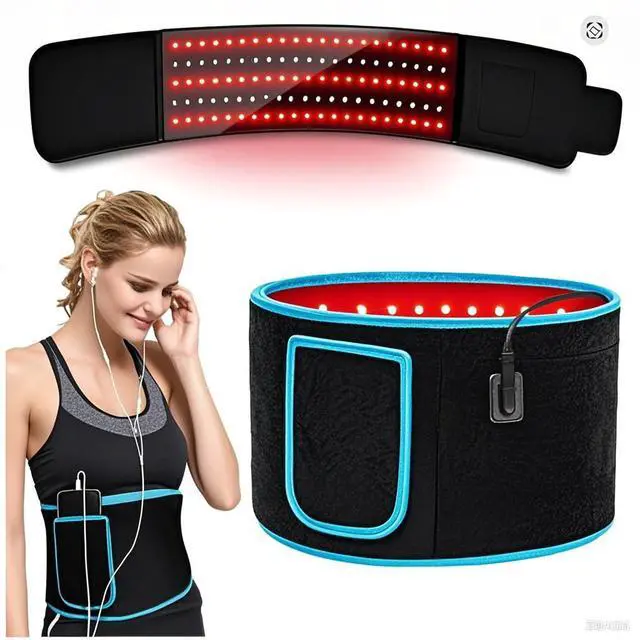 Alt view image 4 of 4 - COZING Cordless Red Light Therapy for Waist Back Pain Relief Near Infrared Light Therapy Device for Body Led Portable , Cleared Wearable Belt Wrap Rechargeable