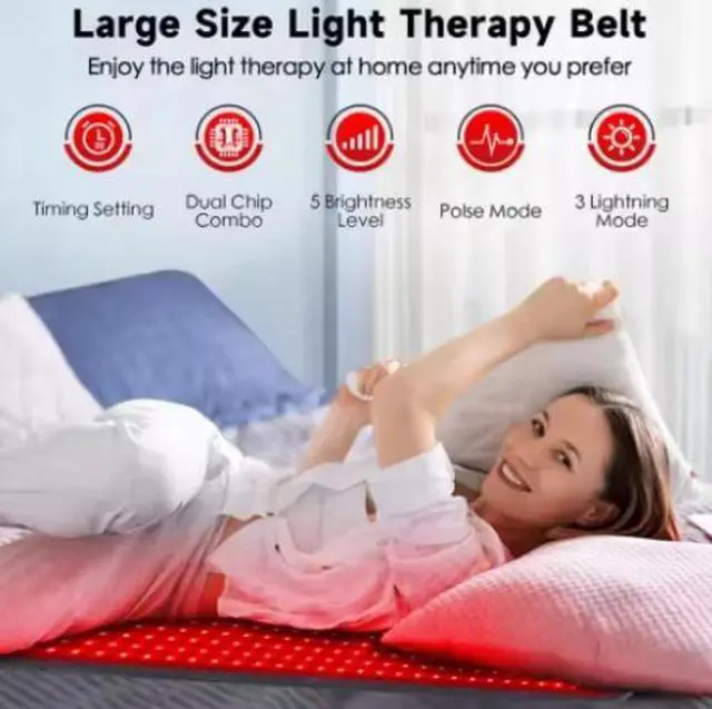 Alt view image 4 of 4 - COZING LED Light Therapy Device Pad Full Body Covered pad 660&850nm,Home use Red Light Therapy or Near Infrared Light Therapy