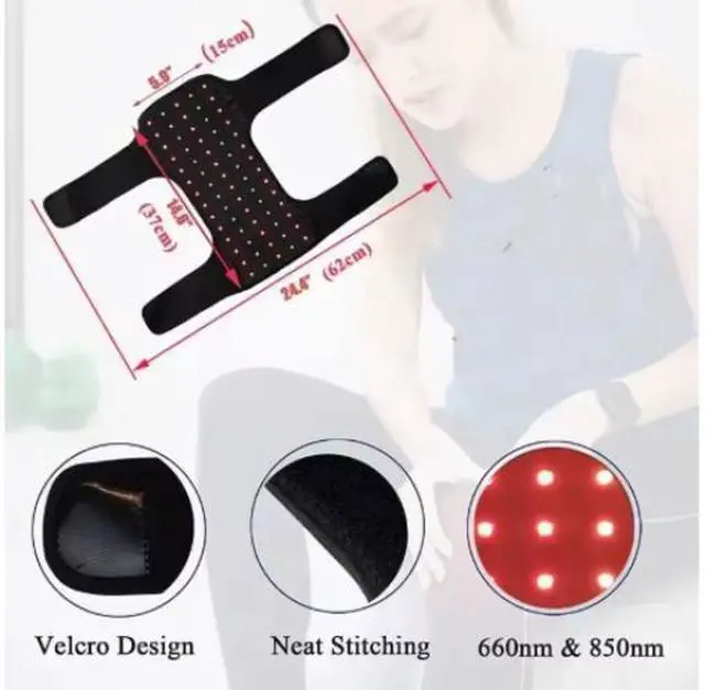 Alt view image 2 of 3 - COZING Red Light Therapy & Vibration Massage Knee Brace -660nm,810nm &850nm Red Light Therapy Heated Device for Knee/Joint/Elbow/Shoulder Pain Relief, Faster Recovery