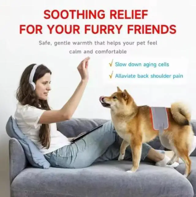 Alt view image 2 of 3 - COZING Red Light Therapy for Body: Infrared Light Therapy Belt Massage Pad with Vibration for Back, Waist, Shoulder, and Belly Pain Relief, Portable Relaxation for Home, Men & Women