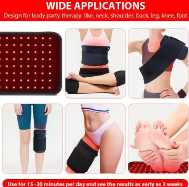 Main image of COZING Red Light Therapy Wrap for Body, 660nm&850nm Infrared Red Light Therapy Belt with Vibration & Pulse, Massage Heating Pad Device for Back Shoulder Waist Muscle Pain Relief at Home