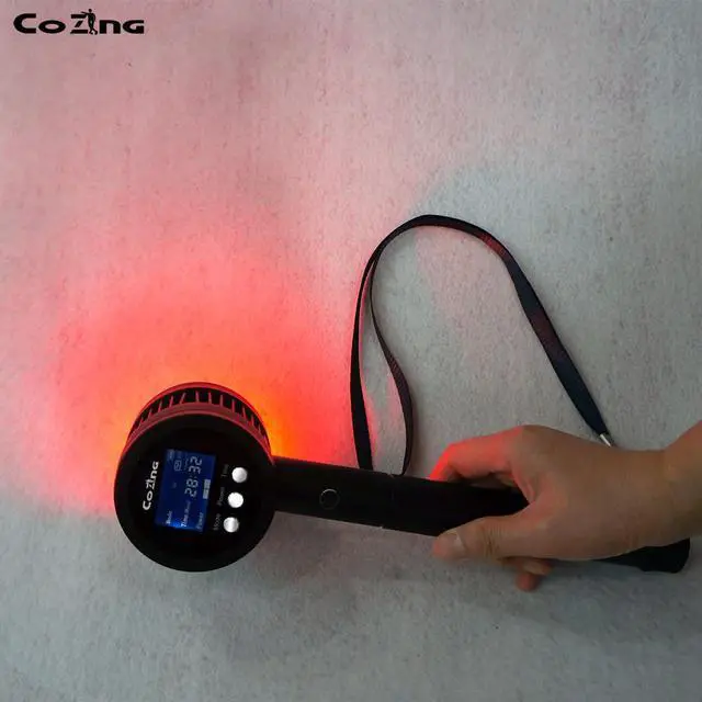 Alt view image 2 of 3 - COZING Red Light Therapy for Dogs - Infrared Red Light Therapy for Pain Relief, Near Infrared Light for Joint Muscle Pain Relief with Led Display, Dual Wavelength (650nm+808nm)
