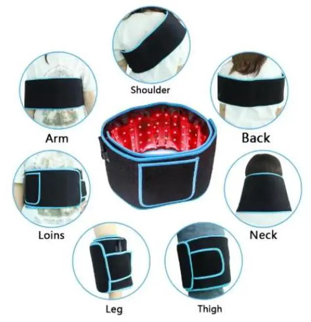 Main image of COZING Red Light Therapy Belt, Red Light Therapy for Body with Compression Strap, 660 & 850nm Infrared Light Therapy for Shoulder Waist Back Pain Relief, Decrease Inflammation,Product Length is 22.2in